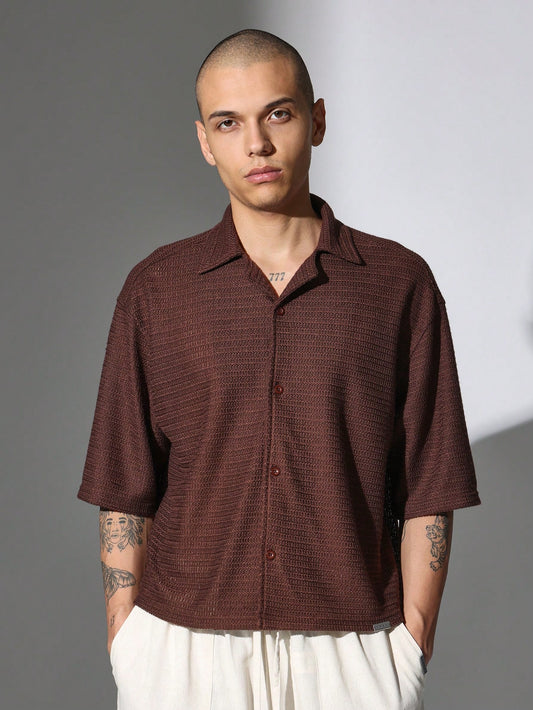 Crochet Button-Up Designer Summer Shirt