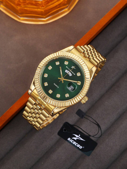 RICECGO Men's Classic Date Quartz Watch