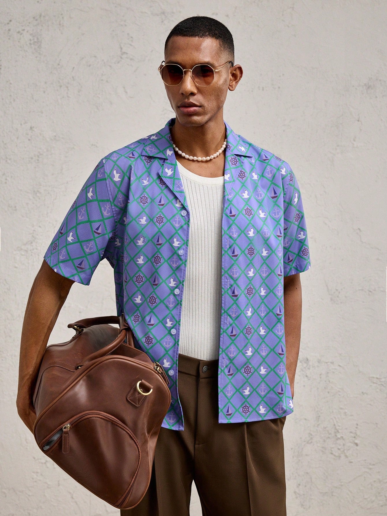 Business Men's Patterned Print Shirt