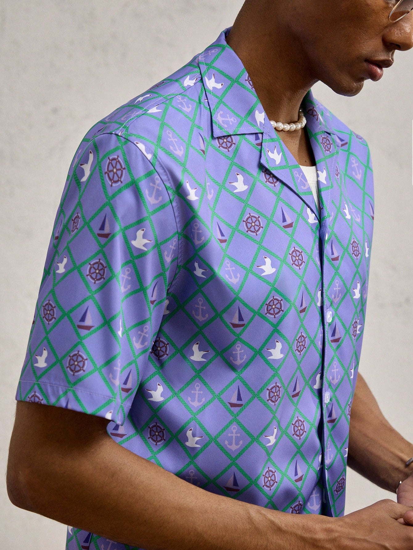 Business Men's Patterned Print Shirt