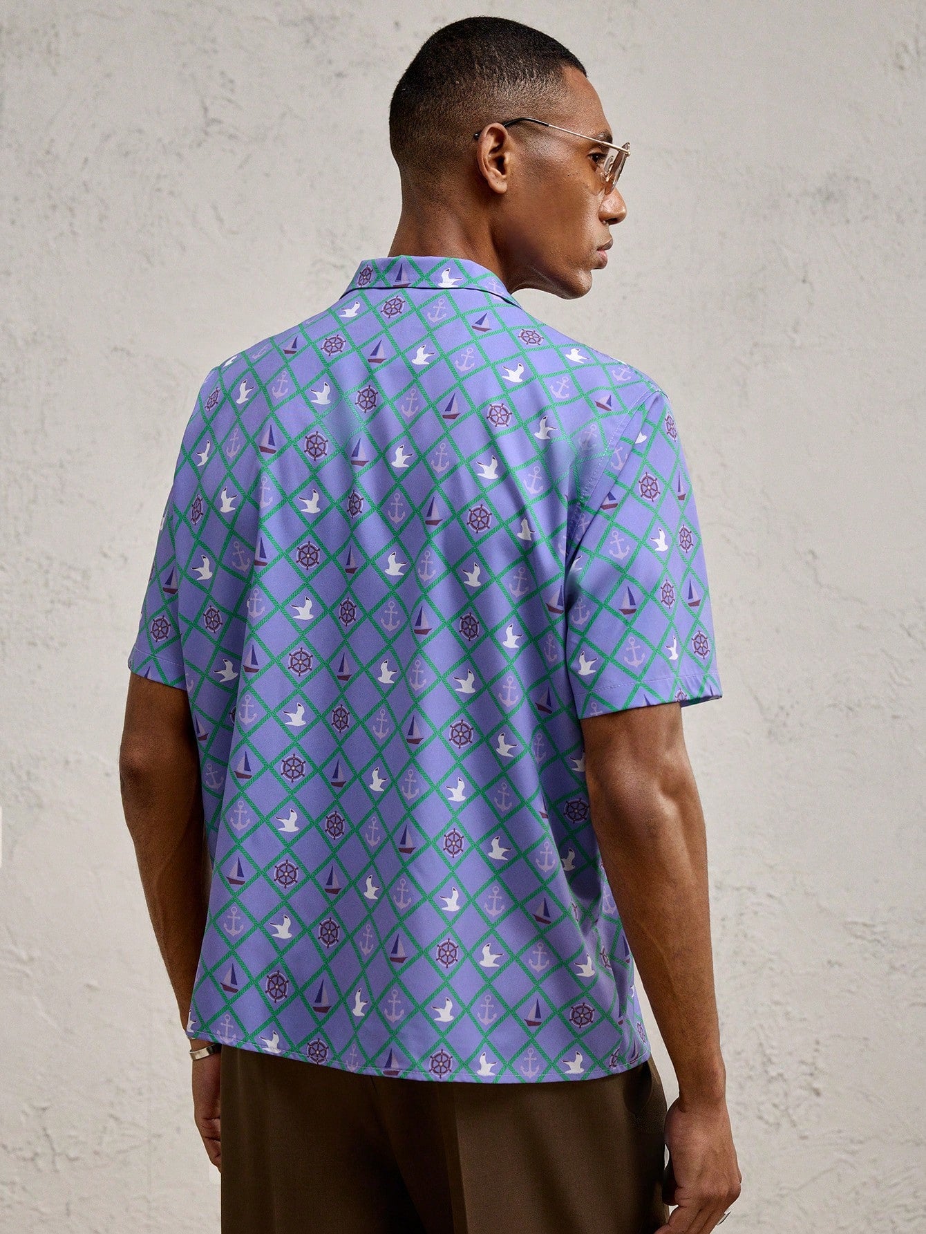 Business Men's Patterned Print Shirt