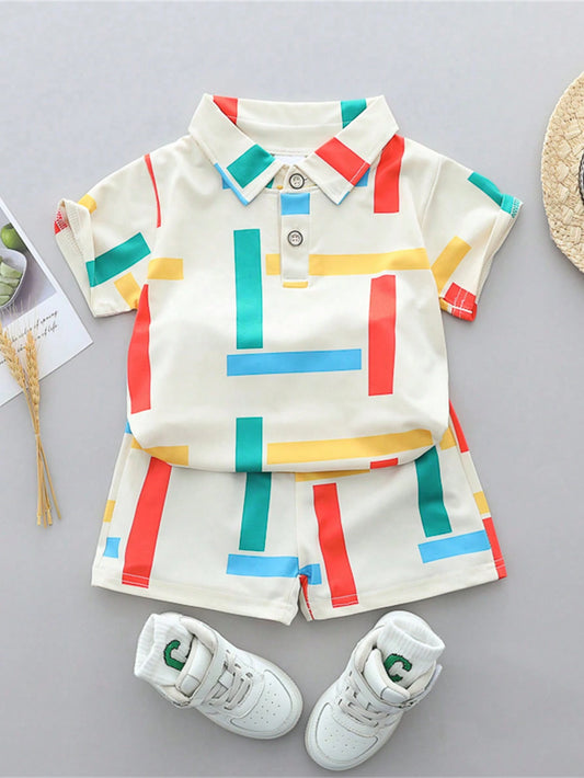 Baby Boy Colorful Stripe Set