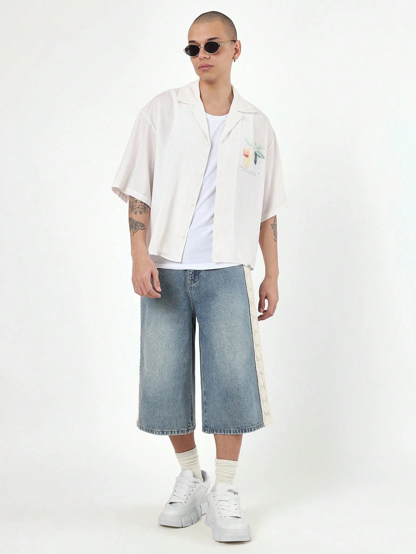 Daily Citrus Print Boxy Shirt