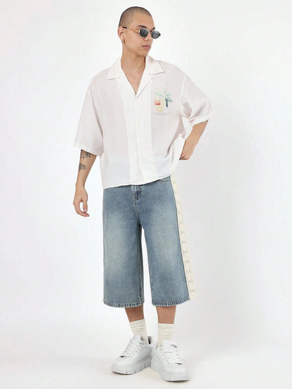Daily Citrus Print Boxy Shirt